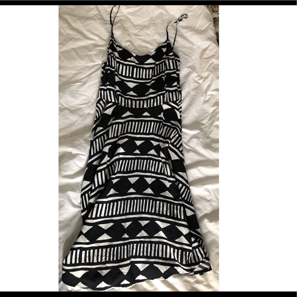 Geo print swing dress